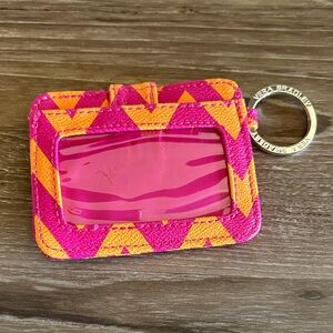 Vera Bradley Pink and Orange Key Card Holder